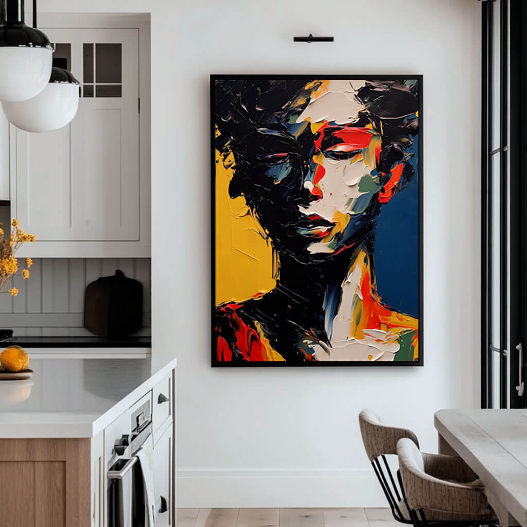 Textured Palette Knife Art | Abstract Woman Portrait on Canvas ZZ 226 - Texarart