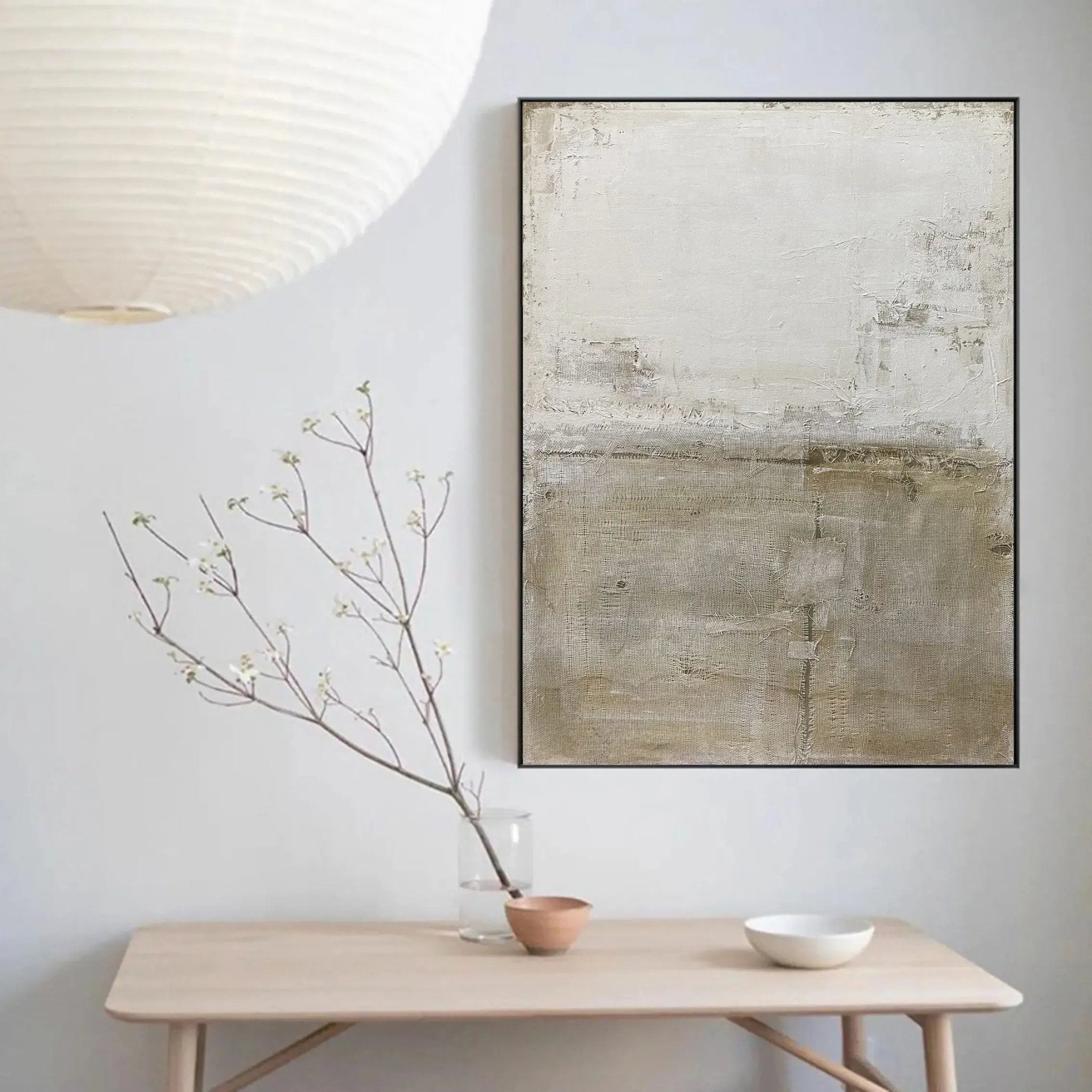 Wabi Sabi Inspired Wall Art | Textured Neutral Organic Abstract JJ 111 - Texarart