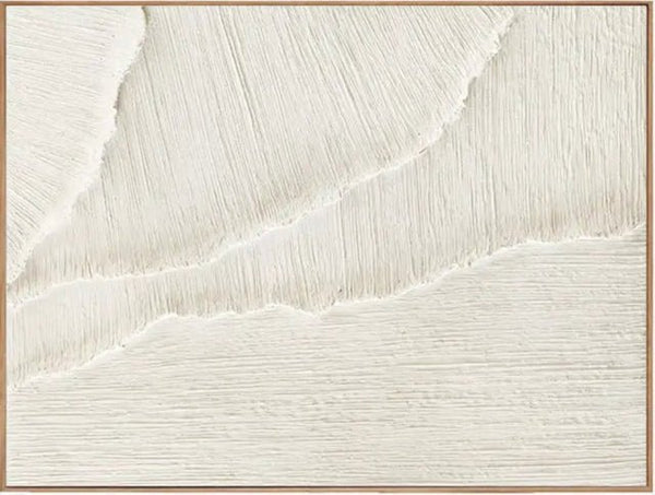 White Textured Abstract Art - Modern Minimalist Decor JJ 110 - Texarart