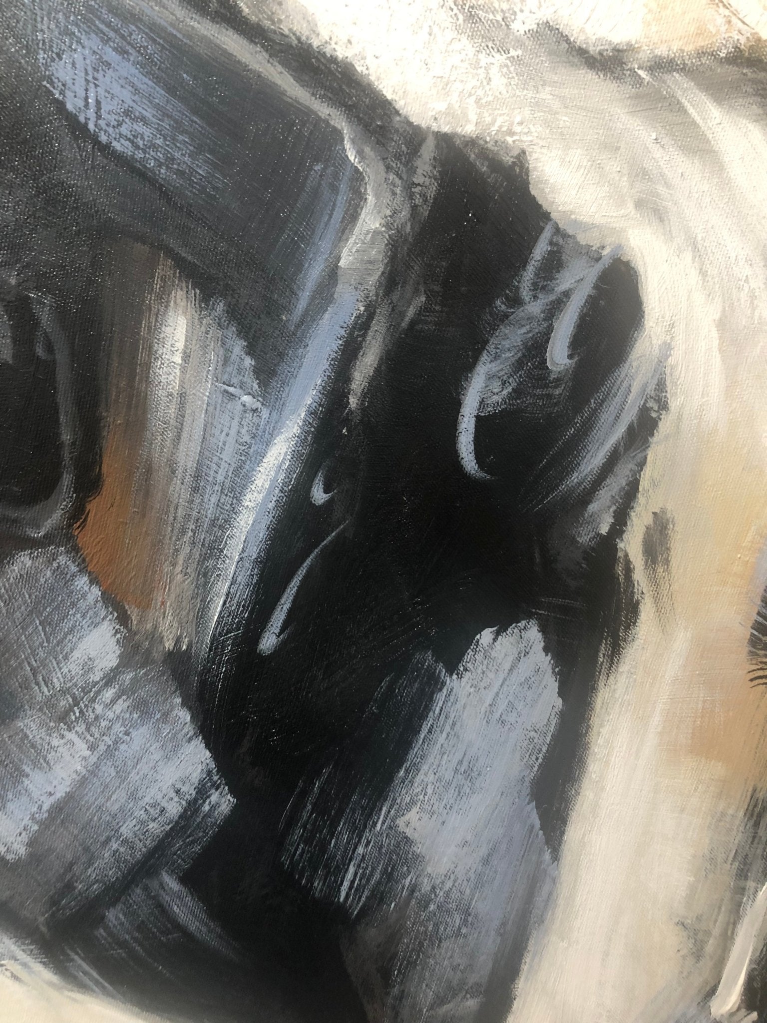 Embracing Abstract Figure Oil Painting, Modern Emotional Art Wall Decor TB 048 - Texarart