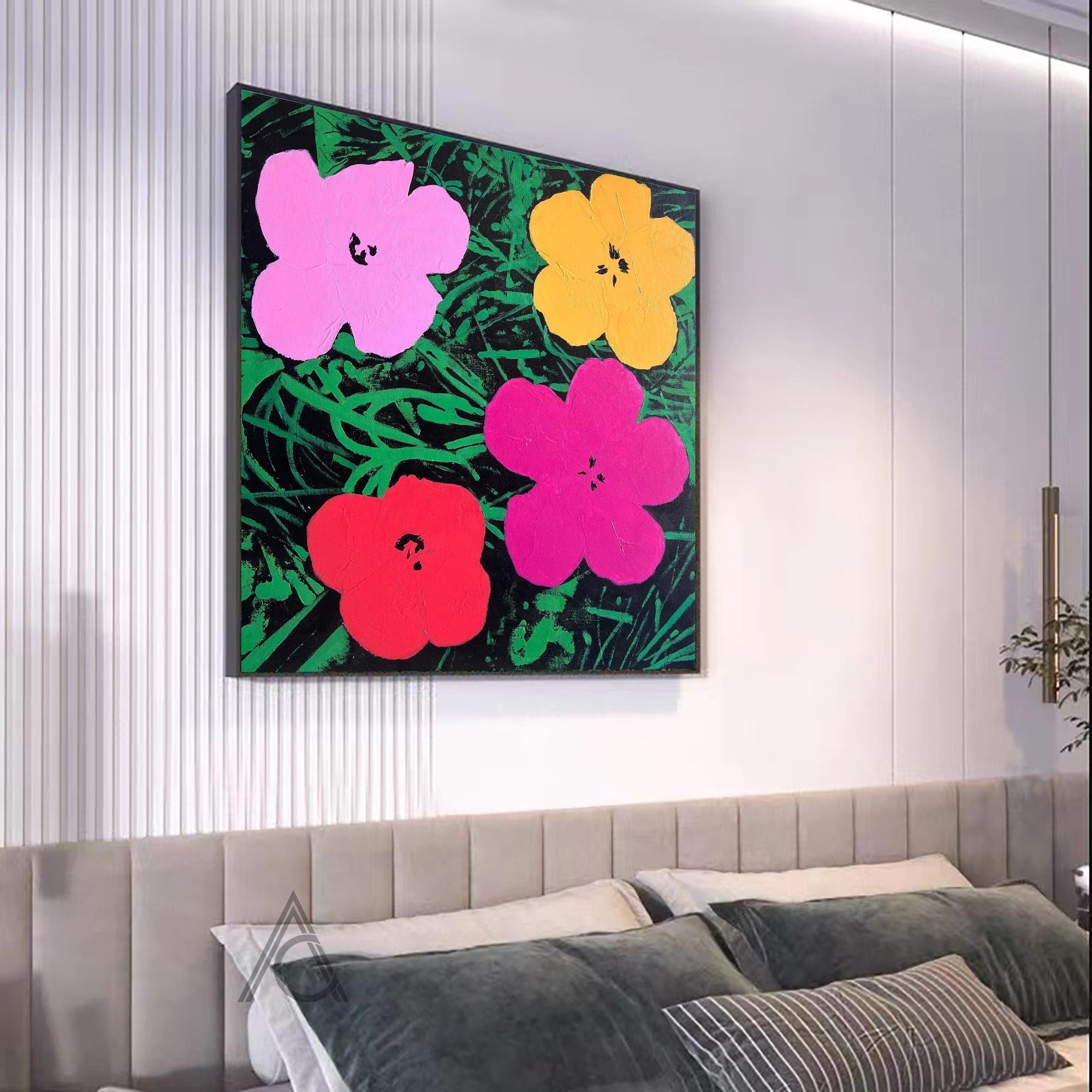Unique Pop Floral Art Wall Painting TB 009 - Texarart