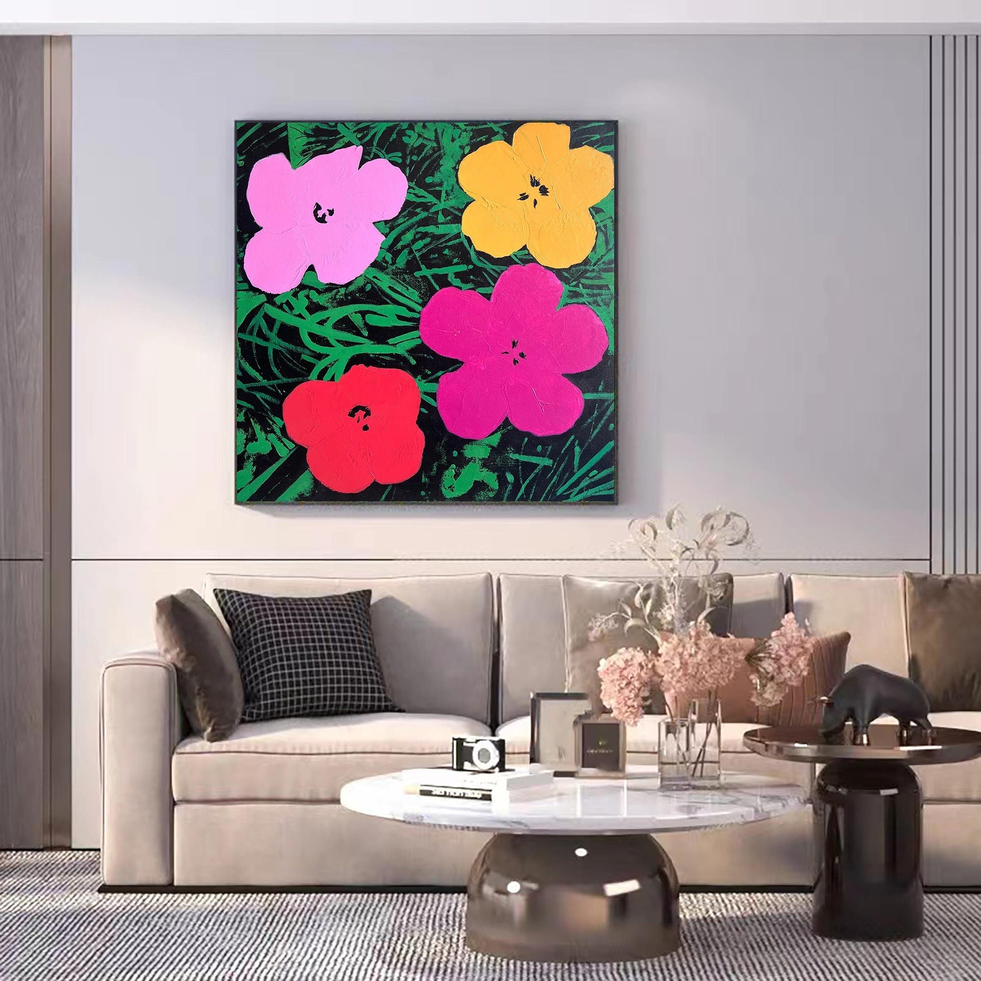 Unique Pop Floral Art Wall Painting TB 009 - Texarart