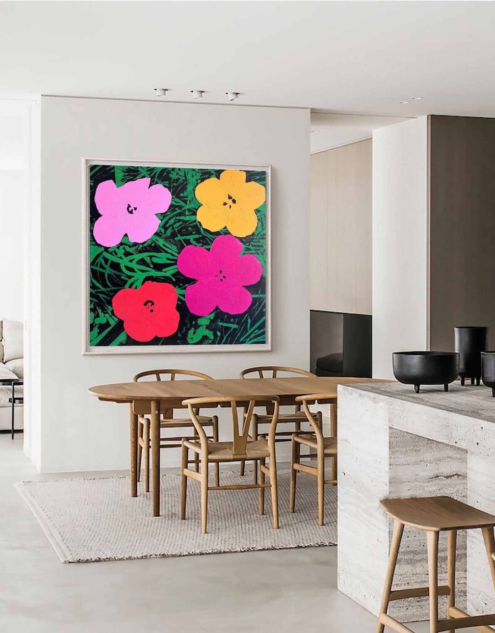 Unique Pop Floral Art Wall Painting TB 009 - Texarart