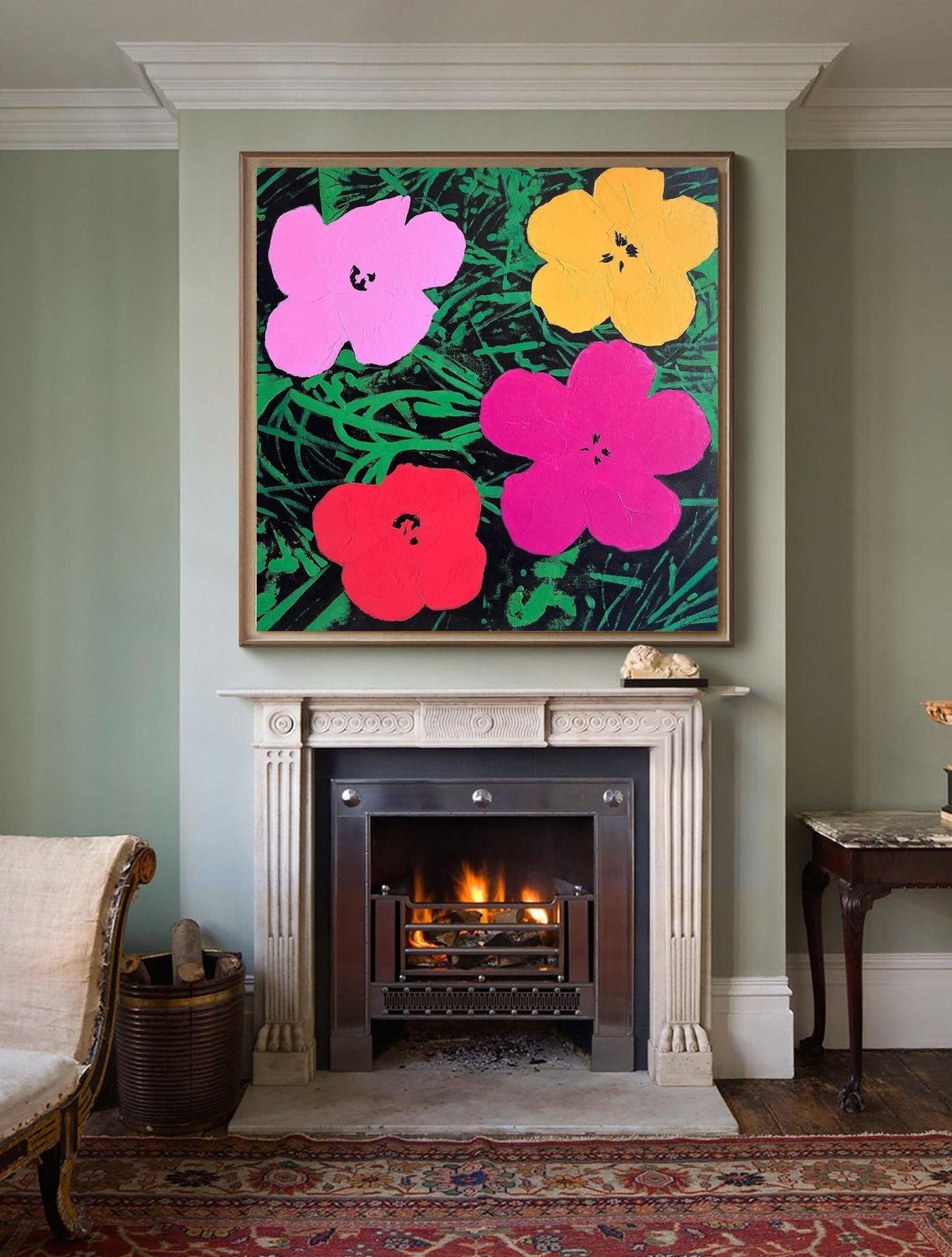 Unique Pop Floral Art Wall Painting TB 009 - Texarart