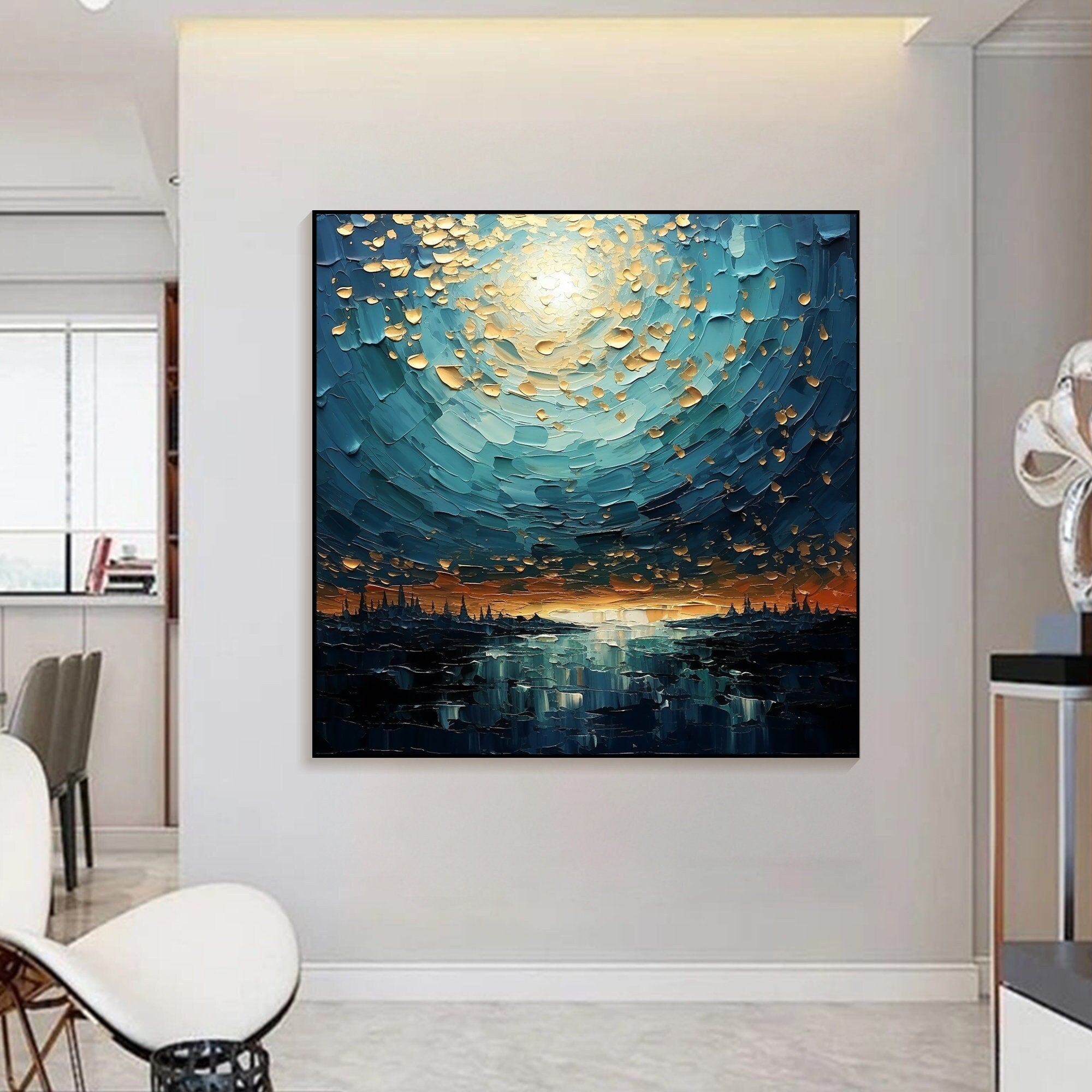 Textured Seascape Art Wall Painting TB 016 - Texarart