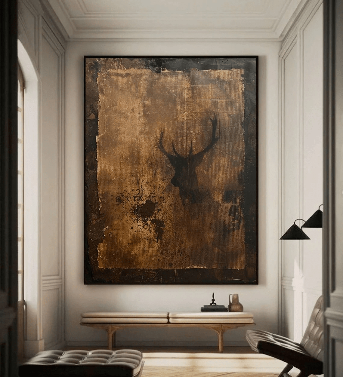 Wabi Sabi Wall Art - Handmade Textured Painting with Earthy Hues TC 014 - Texarart