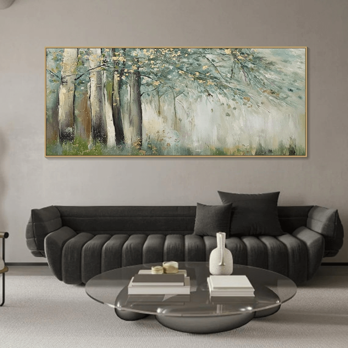 Impressionistic Forest Oil Painting - Misty Woodland Scene JJ 020 - Texarart