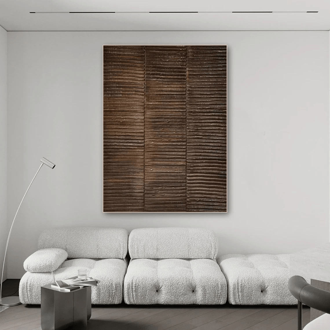 Handmade Abstract Brown Textured Canvas Wall Art TC 085 - Texarart