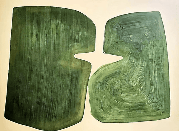 Handmade Green Abstract Canvas Art for Home DecorTC 079 - Texarart