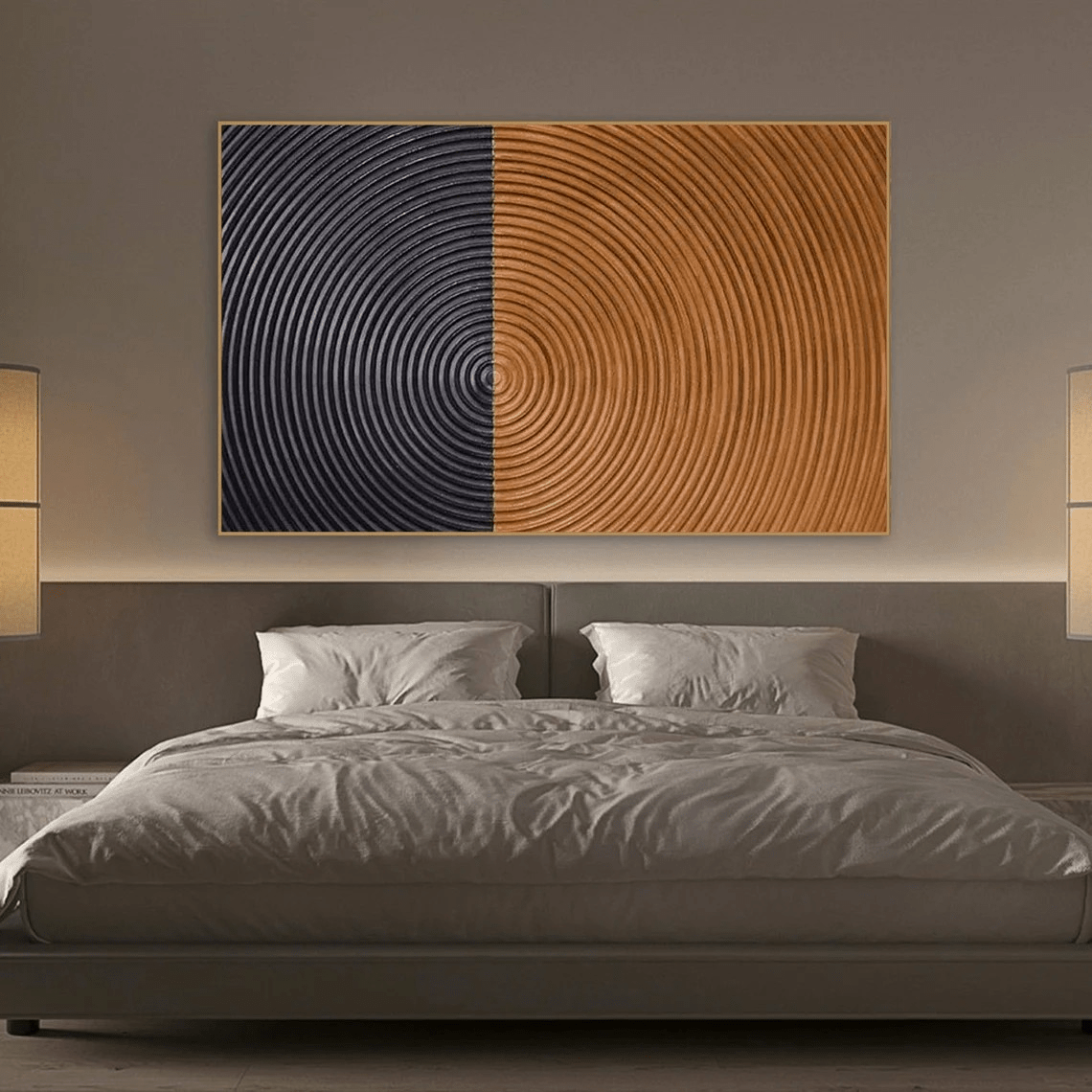 Unique Textured Circle Canvas for office or hallway TC 087 - Texarart