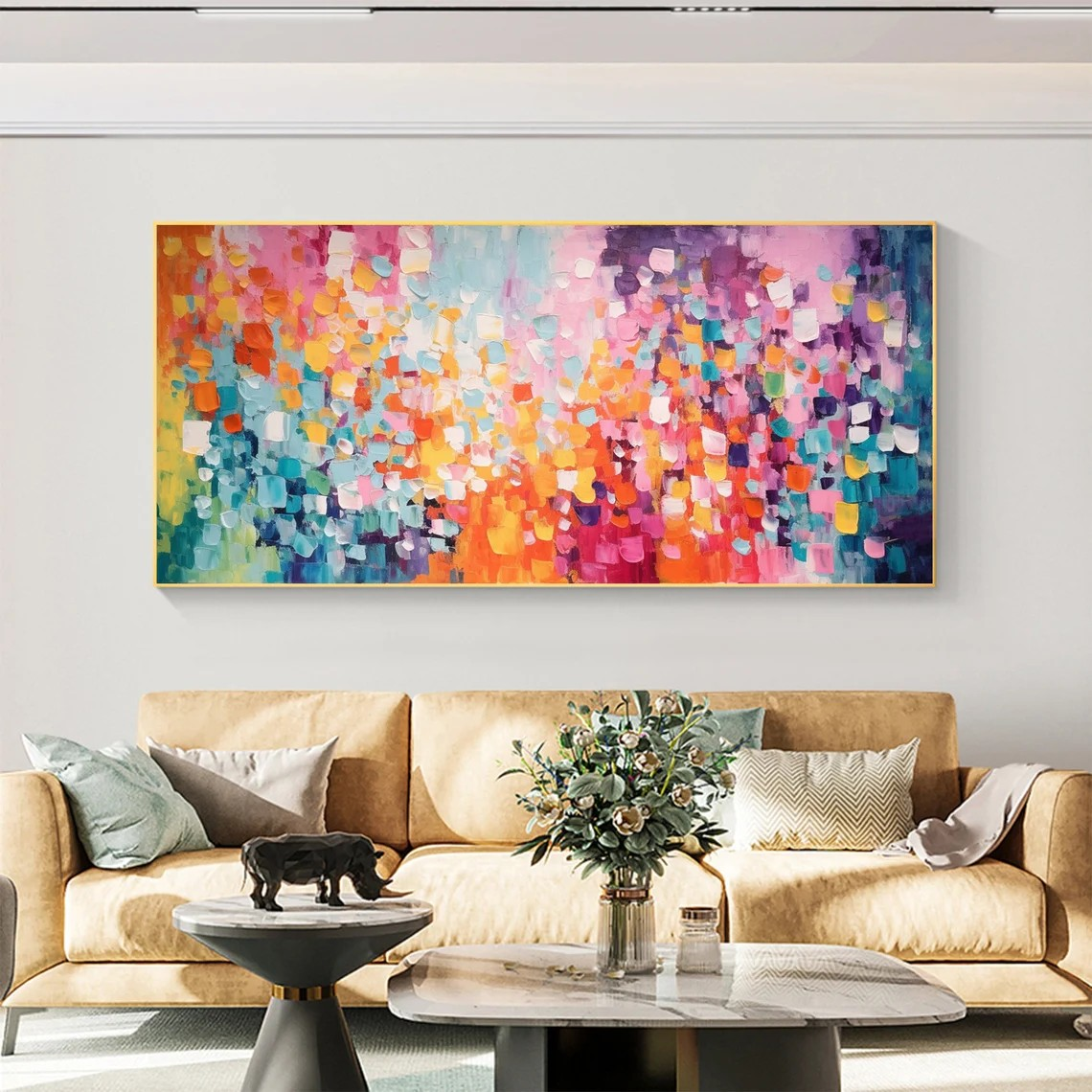 Colorful Handmade Canvas Wall Decor TC 072 - Texarart