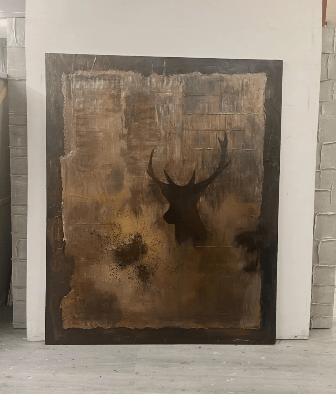 Wabi Sabi Wall Art - Handmade Textured Painting with Earthy Hues TC 014 - Texarart